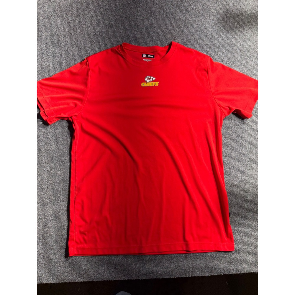NFL Team Apparel Kansas City Chiefs Red Performance T-Shirt Mens Large L